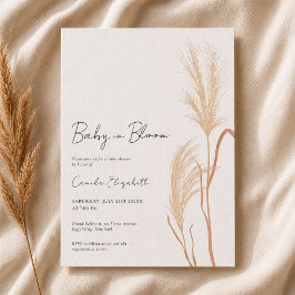 パンパスグラス ベビーシャワーカード Baby in Bloom 招待状