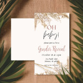 パンパスグラス ベビーシャワー 招待状 | ニュートラル ボホ