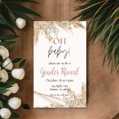 パンパスグラス ベビーシャワー 招待状 | ニュートラル ボホ