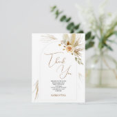 パンパスグラス ボヘミア エレガント ブライズシャワー サンキューカード (スタンド正面)