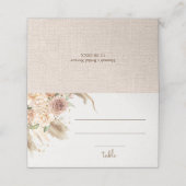 パンパスグラス ボーホー ローズ プレースカード (外部開封)