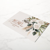 パンパスグラス ユーカリ 気分屋のモダン ボーホ 箔シーズンカード (回転した状態)