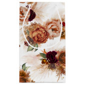 パンパスグラス&ラストテラコッタエレガント花 スモールペーパーバッグ (裏面)