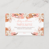 パンパスグラス |白オーキッド開花おむつラッフル エンクロージャーカード (正面)