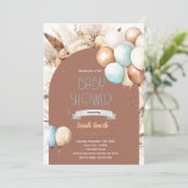 パンパスグラス 青い風船 招待状 (スタンド正面)