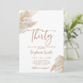 パンパスグラス 30歳の誕生日パーティー招待状 招待状 (スタンド正面)