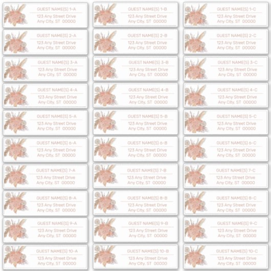 パンパスグラス | Hydrangeasゲストアドレス一覧 シール (正面)