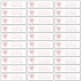 パンパスグラス | Pink Rosesゲストアドレスリストスティック シール