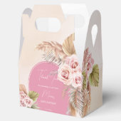 パンパスグラスbohoピンクのアーチ赤ちゃんシャワー フェイバーボックス (オープン)