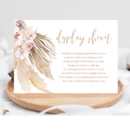 パンパスグラスboho bohemianディスプレイシャワーインサート エンクロージャーカード