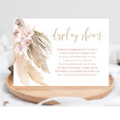 パンパスグラスboho bohemianディスプレイシャワーインサート エンクロージャーカード