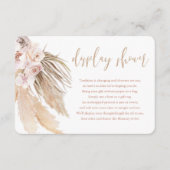 パンパスグラスboho bohemianディスプレイシャワーインサート エンクロージャーカード (正面)