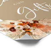 パンパスグラスterracotta beigeブルゴーニュのカードギフト ポスター (角)