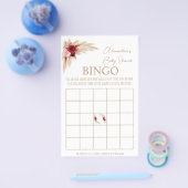 パンパスグラビンゴベビーシャワーゲームカード チラシ (シングル)