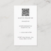 パンパスコットンエレガントボホフローラ 名刺 (裏面)