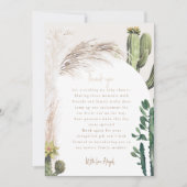 パンパスサボクサボバベイバシャワーありがとう サンキューカード (正面)