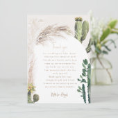 パンパスサボクサボバベイバシャワーありがとう サンキューカード (スタンド正面)