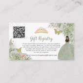 パンパスセージグリーンフローラクインセアニラギフトレジストリ エンクロージャーカード (正面)