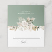 パンパスセージ緑フローラ折り結婚返し プレイスカード (外部開封)