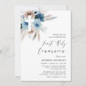 パンパスダスティブルーファースト聖餐式 招待状 (正面)