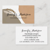 パンパステラコッタサンド抽象芸術手作りジュエリー 名刺 (正面/裏面)