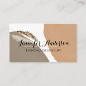 パンパステラコッタサンド抽象芸術手作りジュエリー 名刺 (正面)
