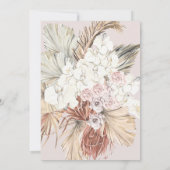 パンパストロピカルエレガントロマンブライダルシャワー 招待状 (裏面)