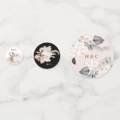 パンパスドライグラス結婚フローラのテーブルデコ コンフェッティ (正面)