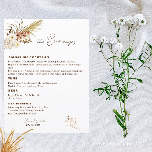 パンパスドリンクメニューテンプレート シーズンカード