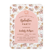 パンパスフラワーズバラ卒業パーティー招待状 マグネット (縦)