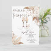 パンパスフラワーズパールスプロセッコブライダルシャワー 招待状 (スタンド正面)