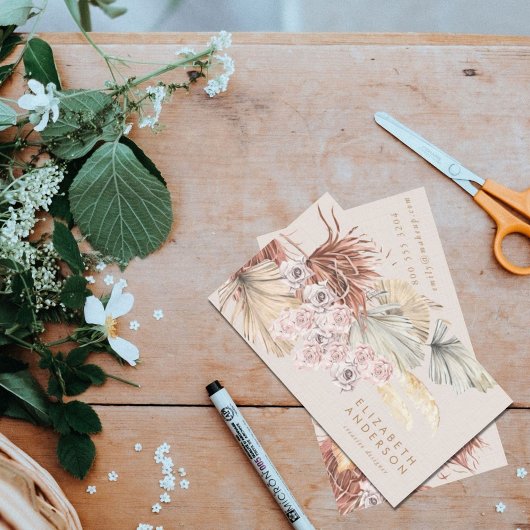 パンパスフローリストグラスフローラトロピカルジャングル 名刺