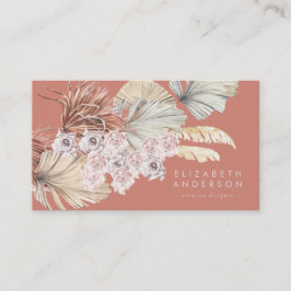 パンパスフローリストテラコッタコーラルデザートプレミアム 名刺