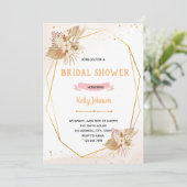 パンパスブライダルシャワーテーマの招待 招待状 (スタンド正面)