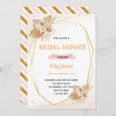 パンパスブライダルシャワーテーマの招待 招待状 (正面/裏面)