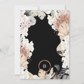 パンパスプレミアム |金箔モノグラム |ブラックオニキス 招待状 (裏面)