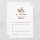 パンパスベイビーシャワーベビー食べ物を推測I 招待状 (正面/裏面)