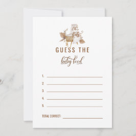 パンパスベイビーシャワーベビー食べ物を推測I 招待状