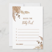 パンパスベイビーシャワー推測ベビー食べ物の答え3 招待状 (正面)