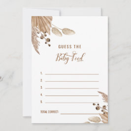 パンパスベイビーシャワー推測ベビー食べ物の答え3 招待状