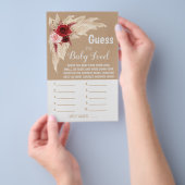 パンパスベビー食べ物ベビーシャワーゲームカードを推測 チラシ (ハンドル)