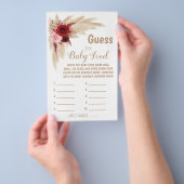 パンパスベビー食べ物ベビーシャワーゲームカードを推測 チラシ (ハンドル)