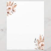 パンパスボエレガントヘミアンフローラ文房具紙 (裏面)