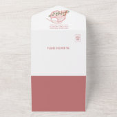 パンパスボホガールベビーシャワー オールインワン招待状 (外側)