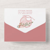 パンパスボホガールベビーシャワー オールインワン招待状 (裏面)