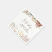 パンパスボホスタイリッシュベイビーシャワーカクテル スタンダードカクテルナプキン (角)