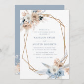 パンパスボホダスティブルー結婚リハーサル 招待状 (正面/裏面)