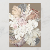 パンパスボホビーチシェルベイビーシャワー招待状 招待状 (裏面)