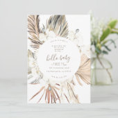 パンパスボホビーチハローベビーシャワー 招待状 (スタンド正面)