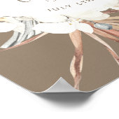 パンパスボホブロンズビーチハローベビーシャワーウェルカム ポスター (角)